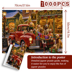 Weihnachtswelpen-LKW-Puzzle 1000 Teile