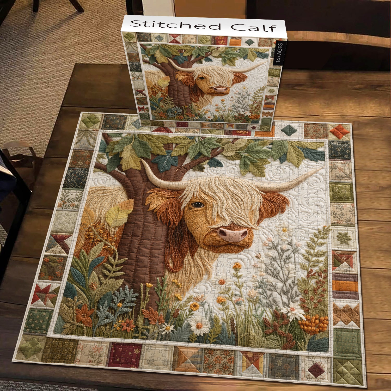 Genähtes Kalb-Puzzle 1000 Teile
