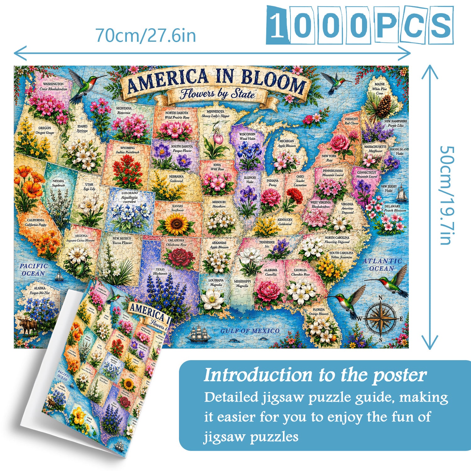 America in Bloom Jigsaw Puzzle 1000 Pieces