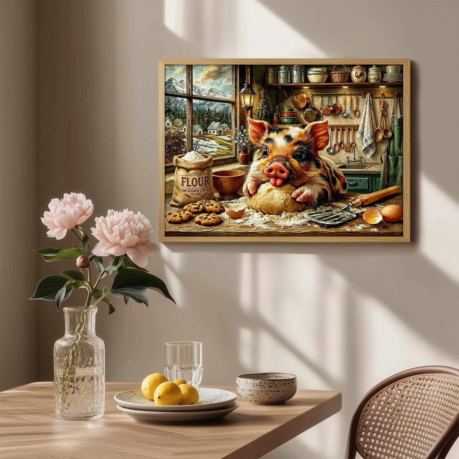 Piggy Chef Jigsaw Puzzle 1000 Pieces