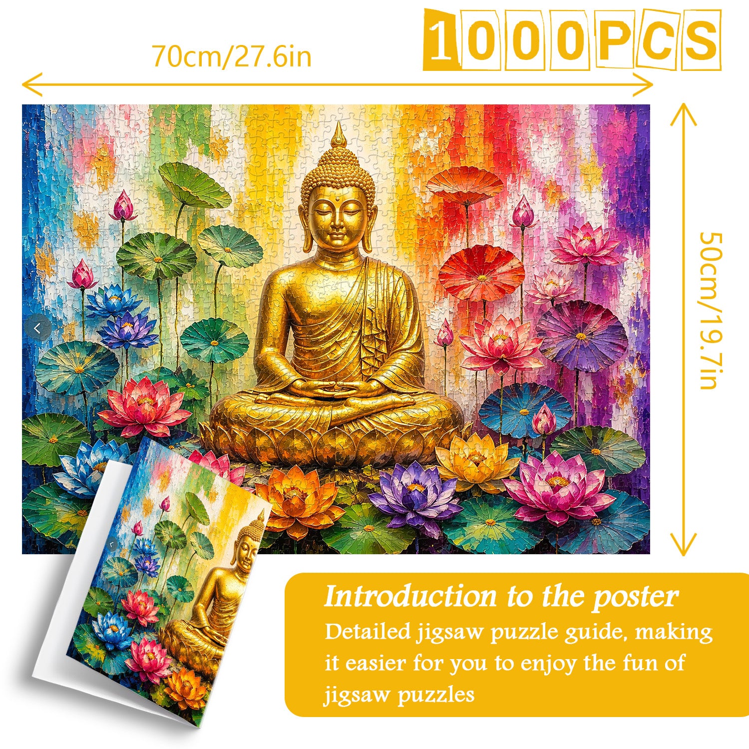 Serene Buddha Floral Bloom Puzzle 1000 Teile