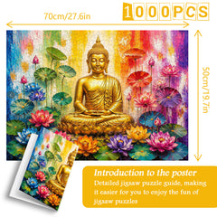 Serene Buddha Floral Bloom Puzzle 1000 Teile