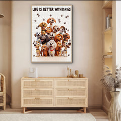 Life is Better with Dogs Jigsaw Puzzle 1000 Pieces