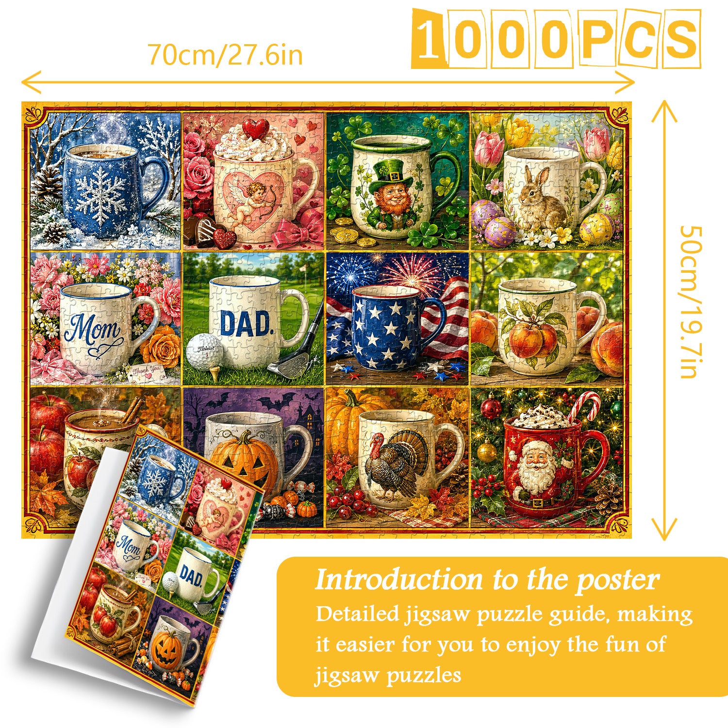 Holiday Mug Collection Jigsaw Puzzle 1000 Pieces