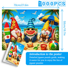 Summer Beach Gnomes Jigsaw Puzzle 1000 Pieces