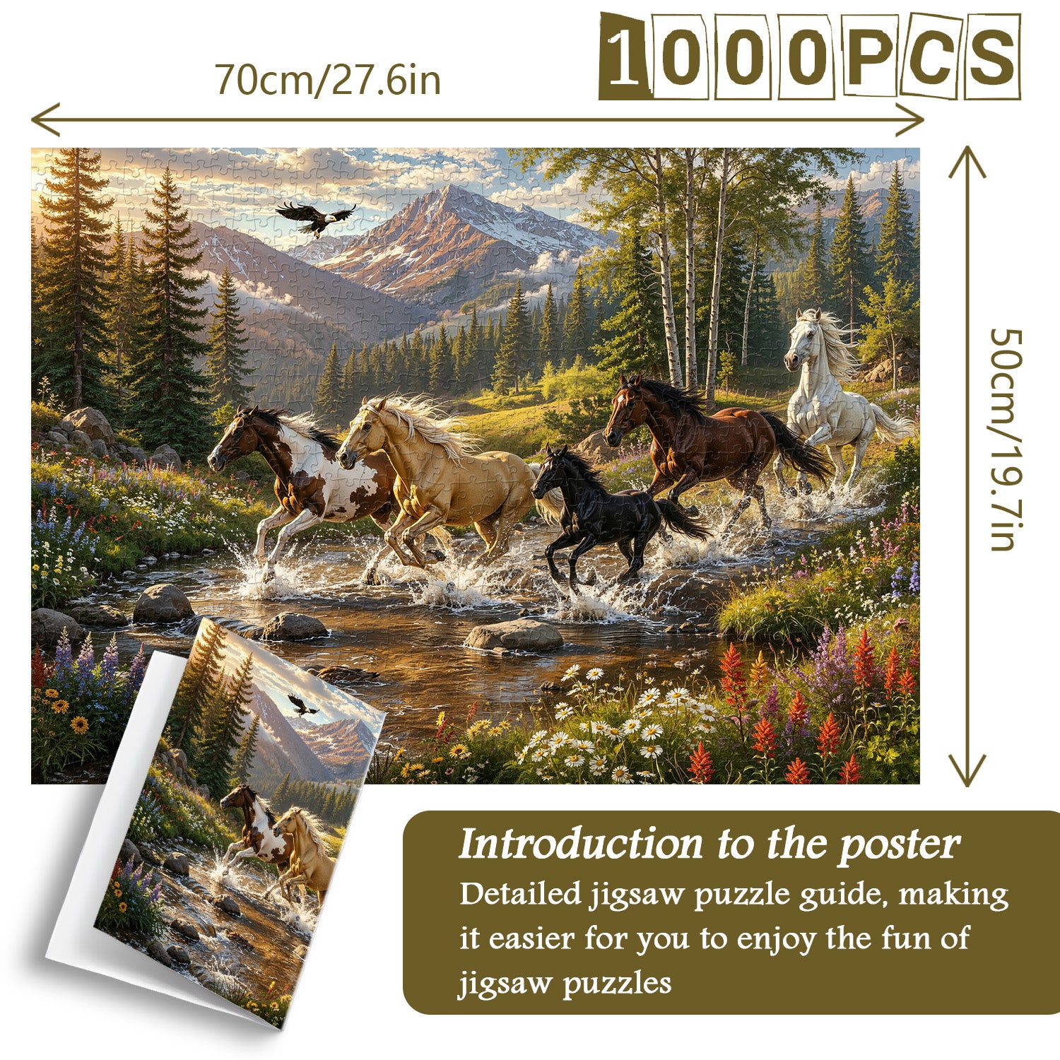 Meadow Creek Horses Jigsaw Puzzle 1000 Pieces