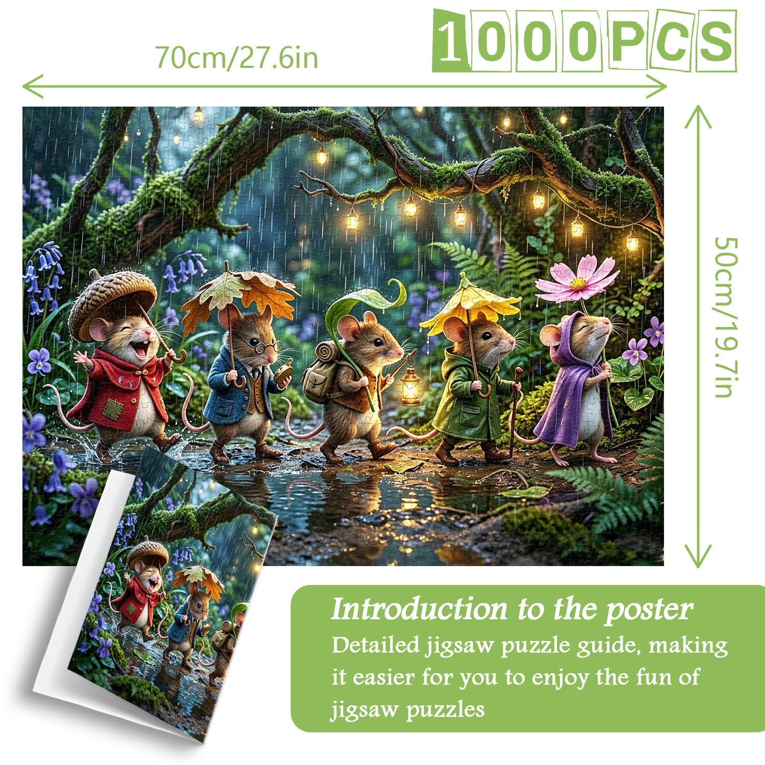 Kleine Abenteurer im Regen Puzzle 1000 Teile