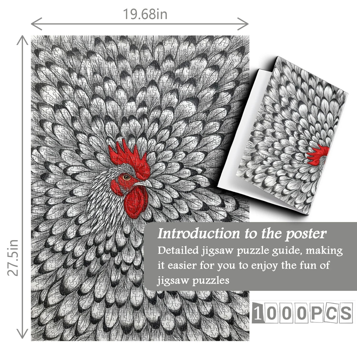 Tintenhahn-Puzzle 1000 Teile