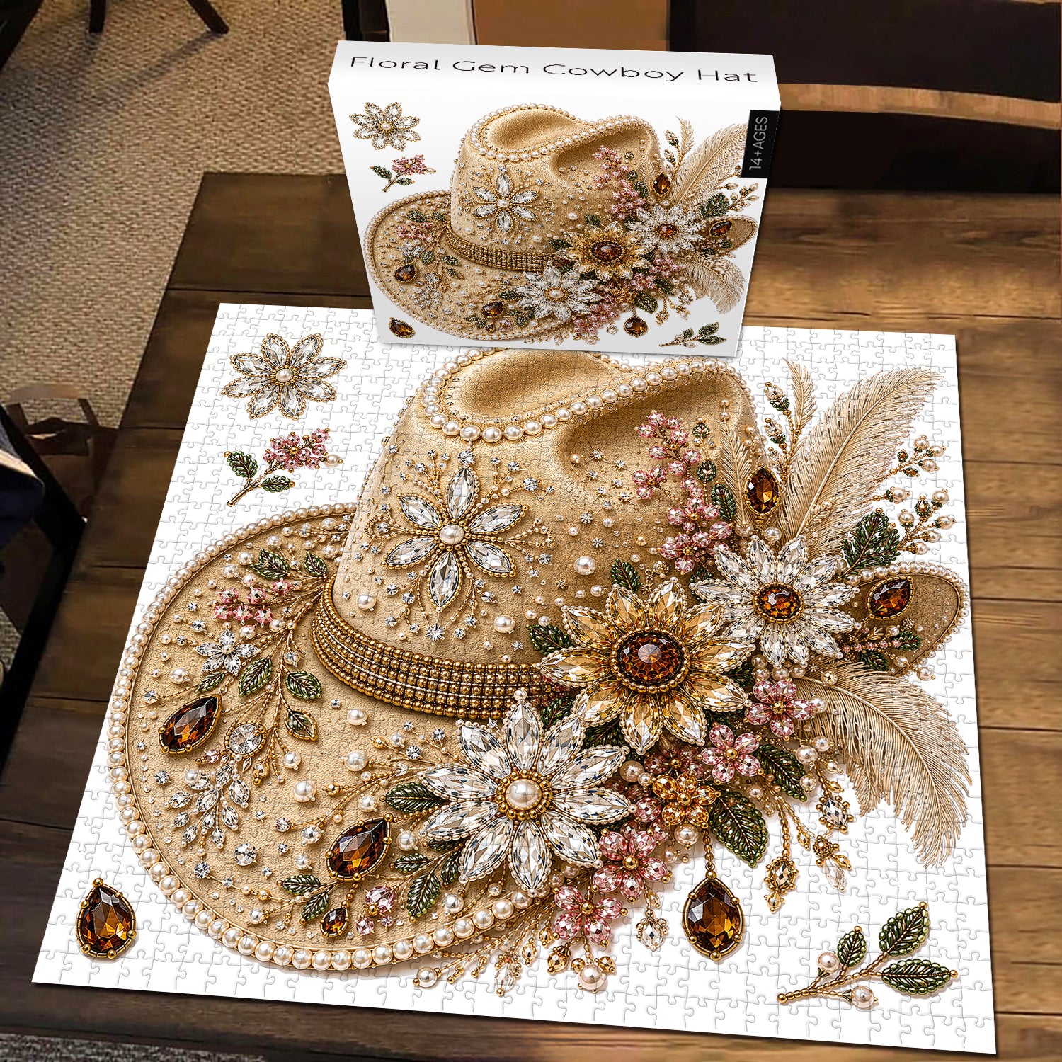 Blumenjuwel Cowboyhut-Puzzle 1000 Teile