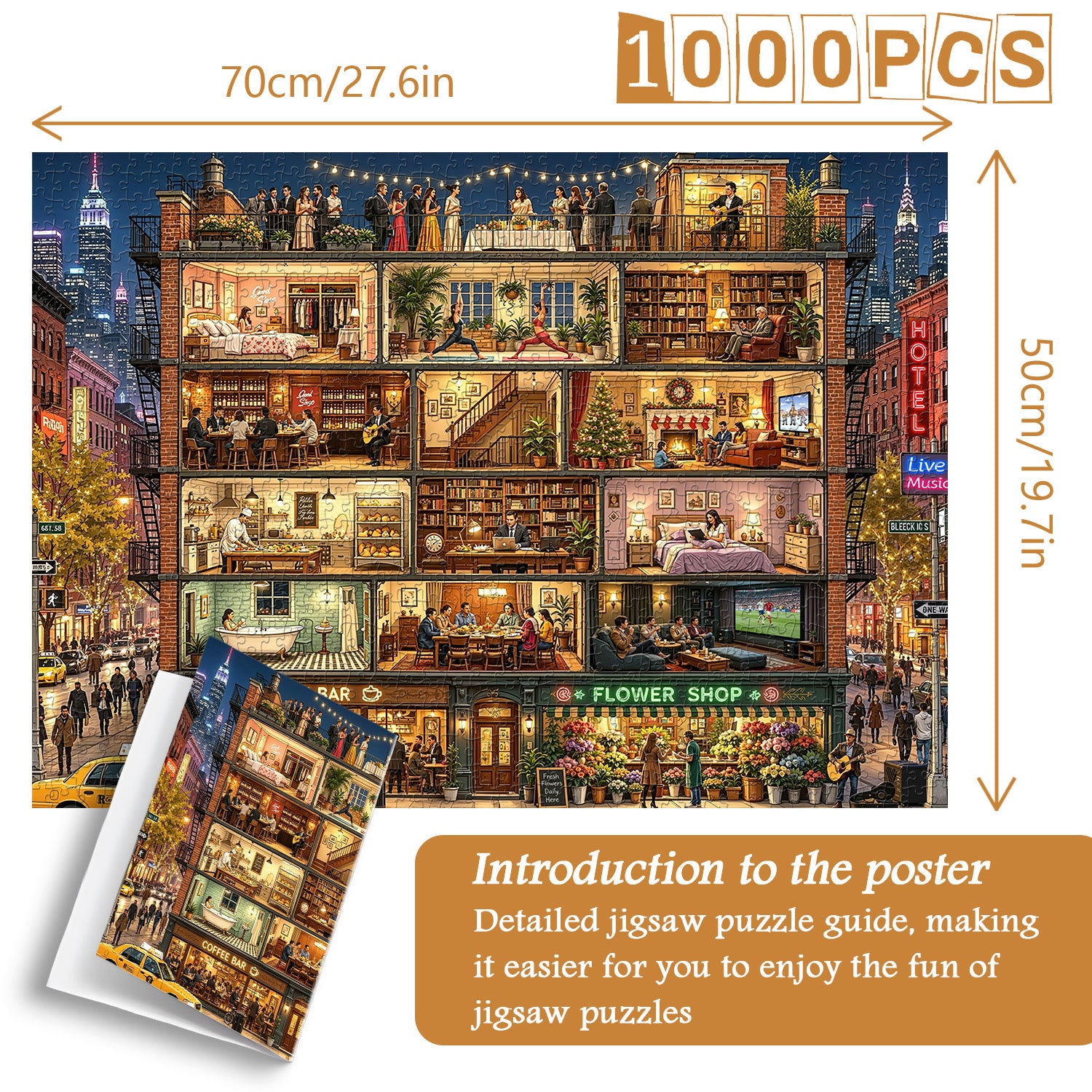 Home in Night Jigsaw Puzzle 1000 Pieces