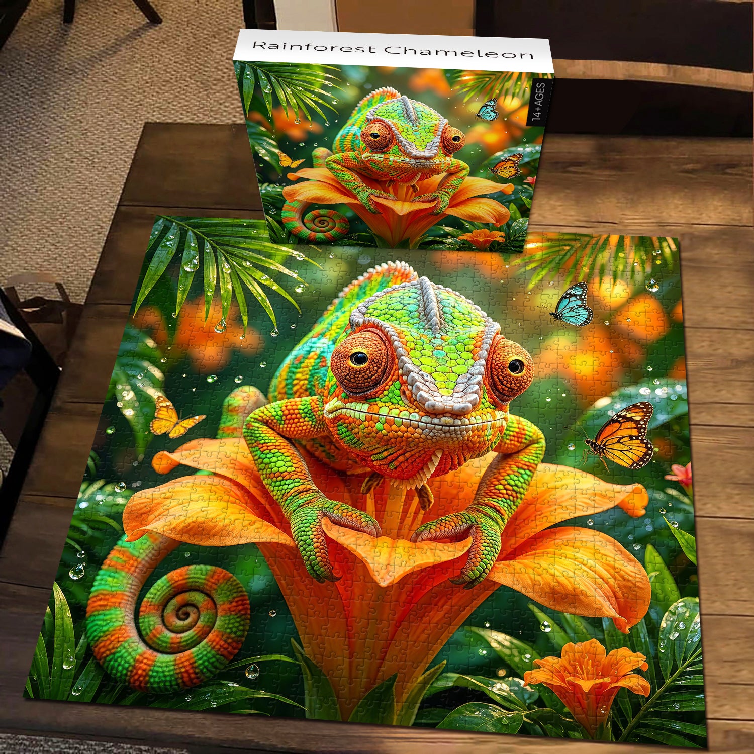 Regenwald-Chamäleon-Puzzle 1000 Teile