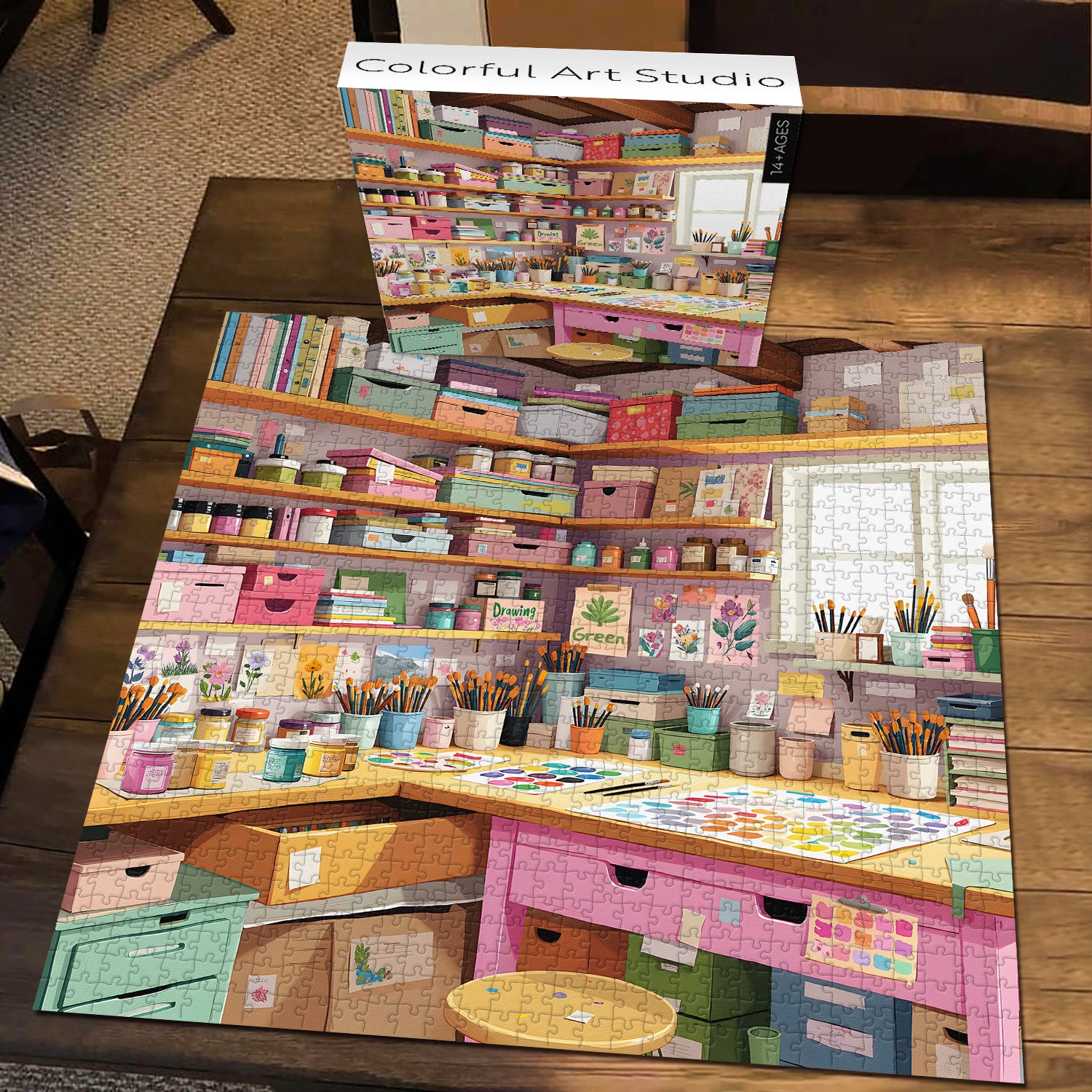 Colorful Art Studio Jigsaw Puzzle 1000 Pieces