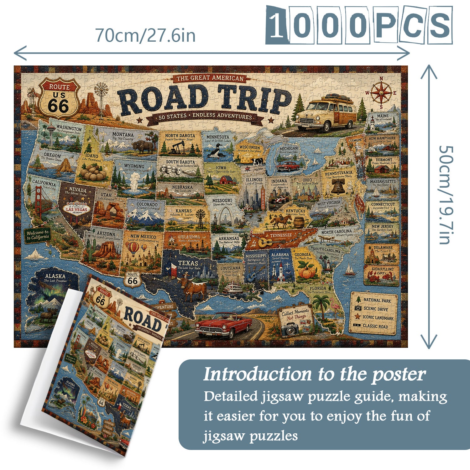 American Road Trip Jigsaw Puzzle 1000 Pieces