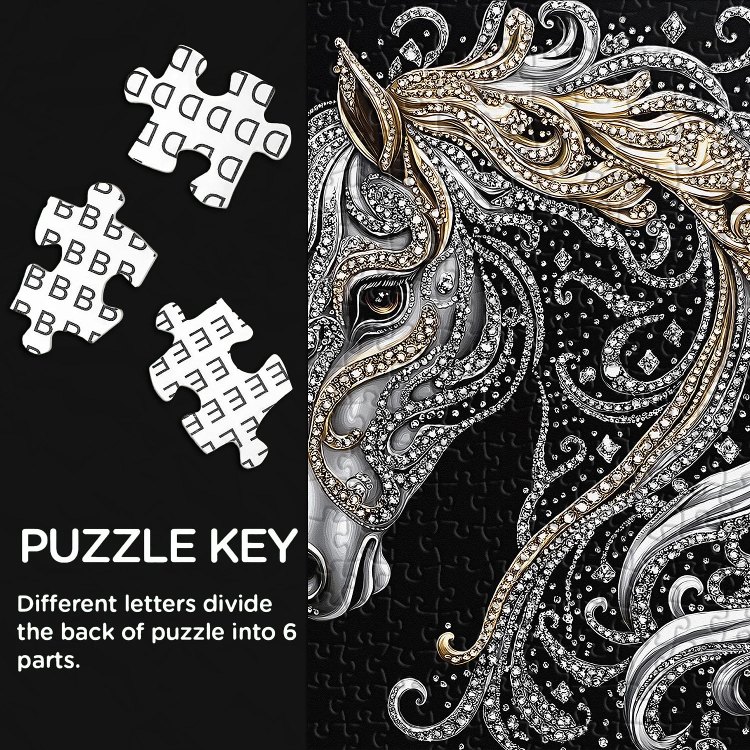 Diamantpferd-Puzzle 1000 Teile