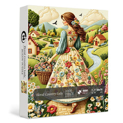 Floral Country Lady Jigsaw Puzzle 1000 Pieces