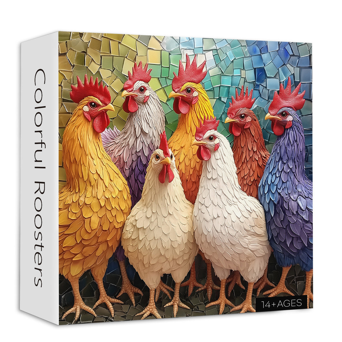 Colorful Roosters Jigsaw Puzzle 1000 Pieces