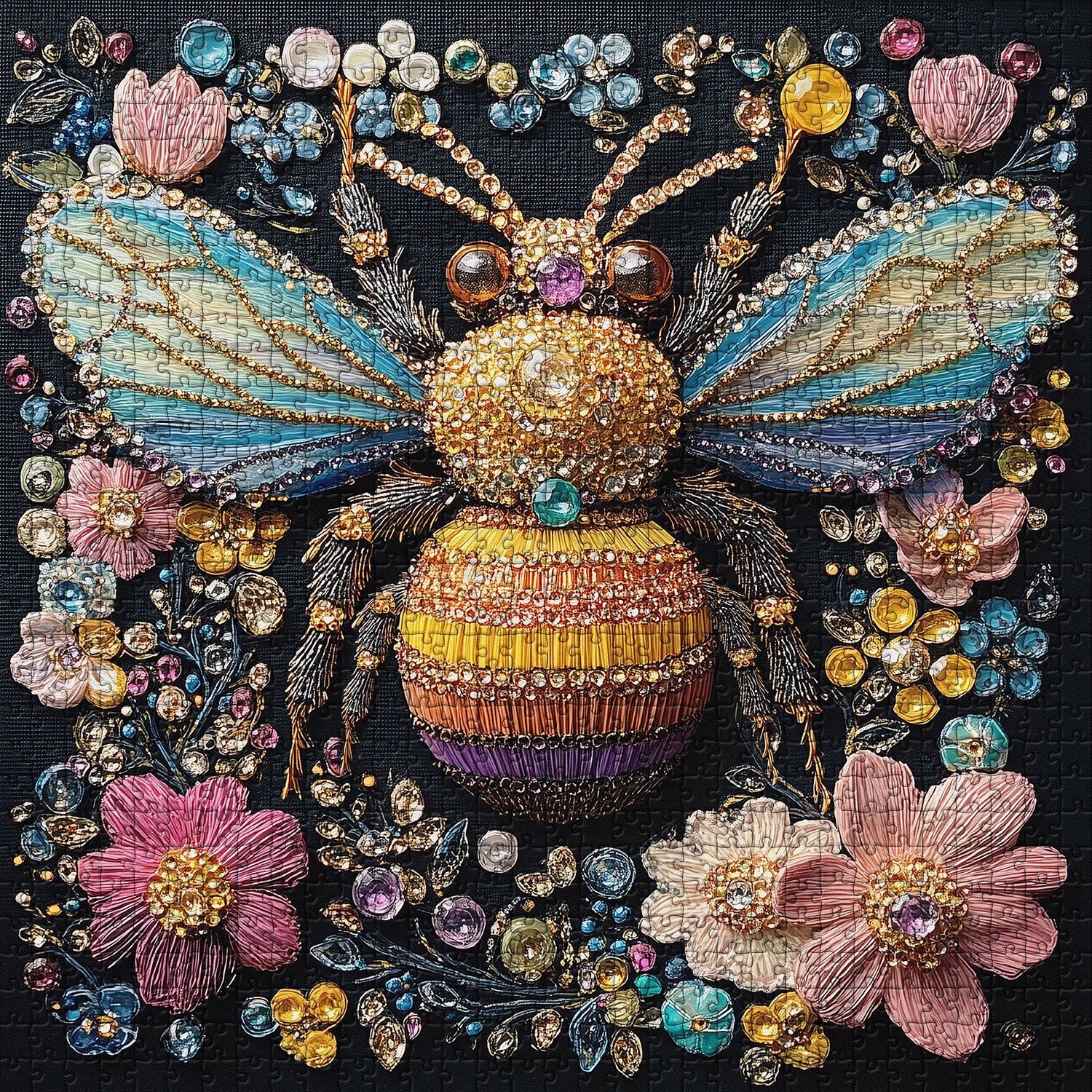 Jeweled Bee Jigsaw Puzzle 1000 Pieces
