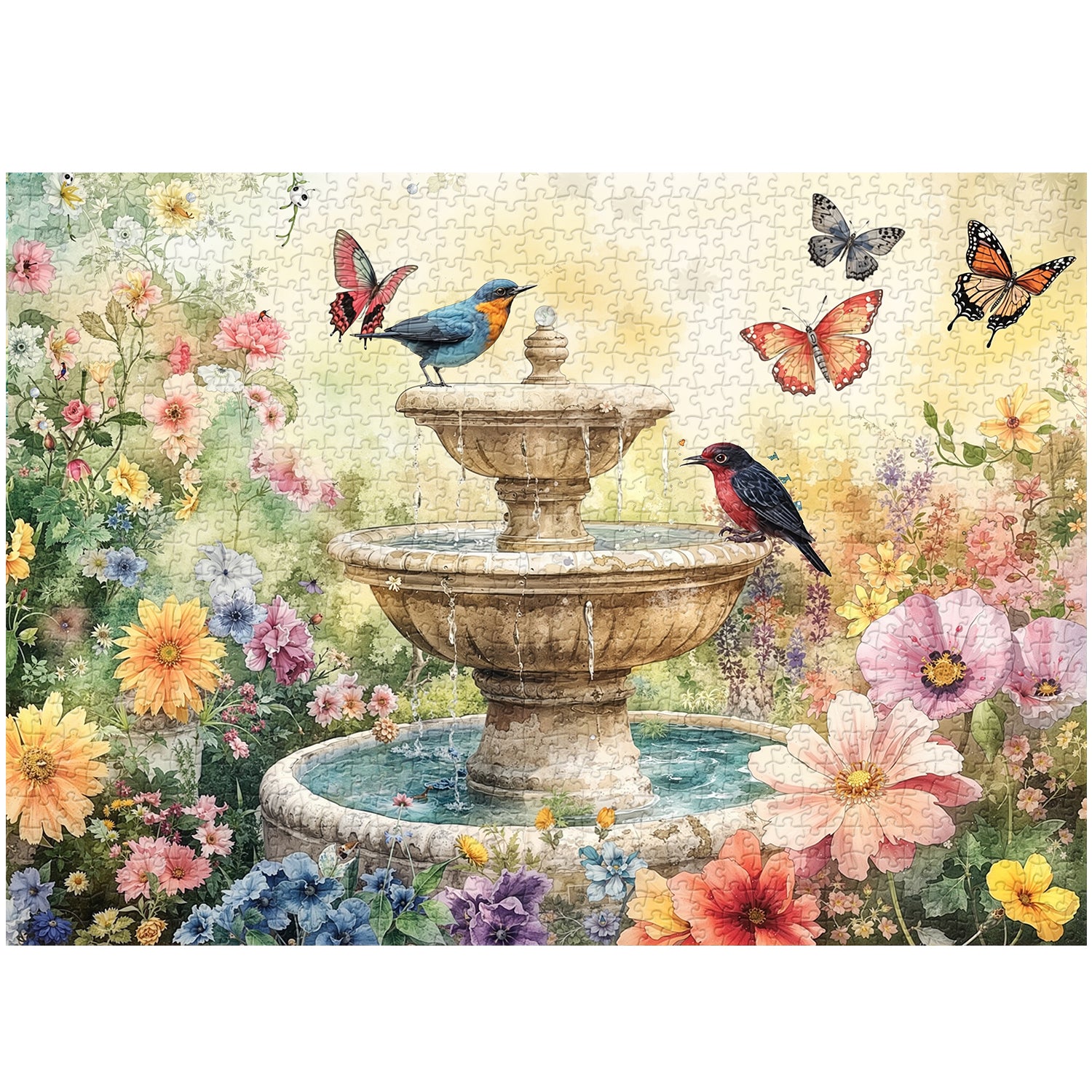 Gartenbrunnen-Puzzle 1000 Teile