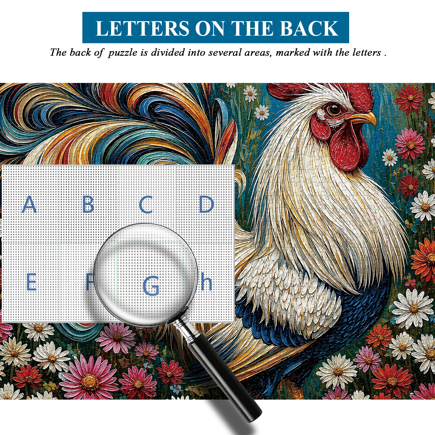 Colorful Rooster Jigsaw Puzzle 1000 Pieces