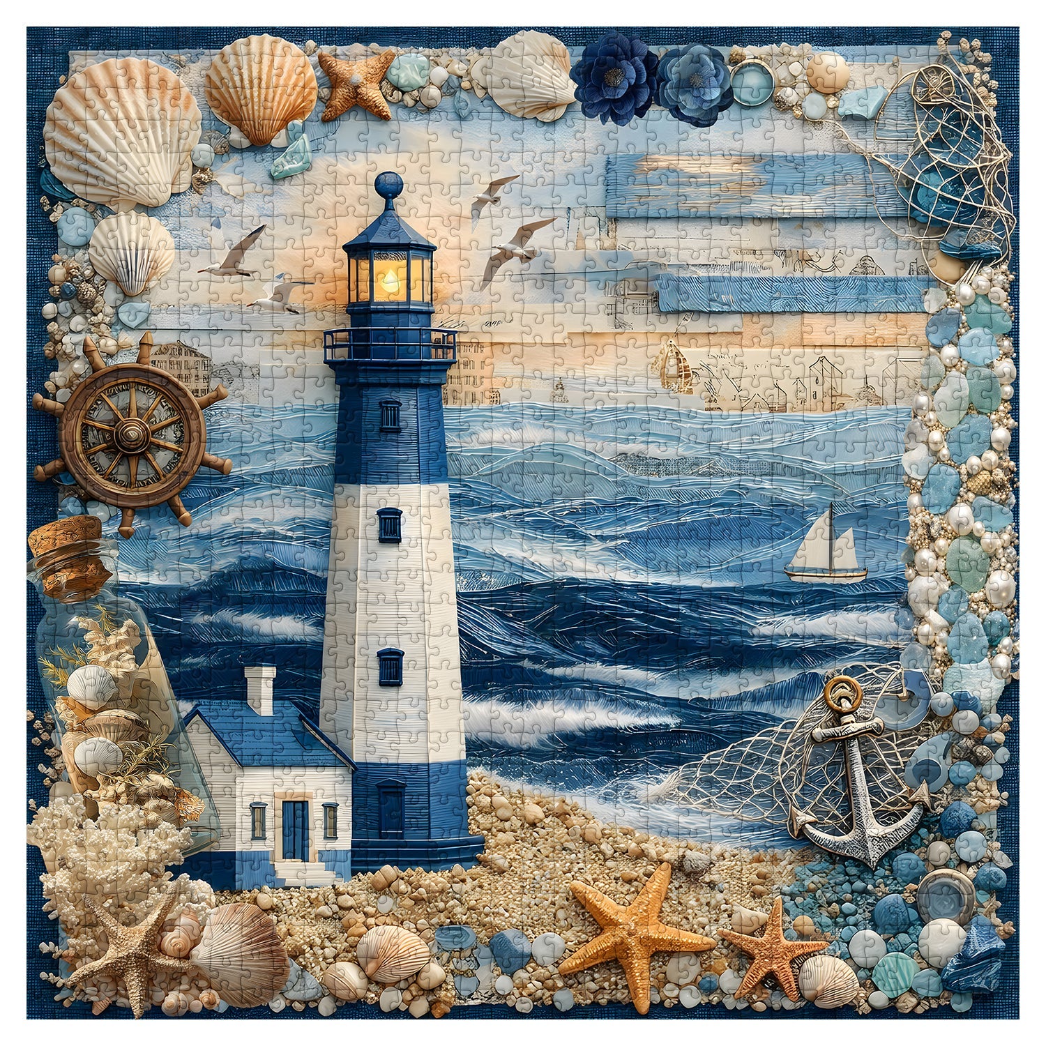 Lighthouse and Sea Jigsaw Puzzle 1000 Pieces