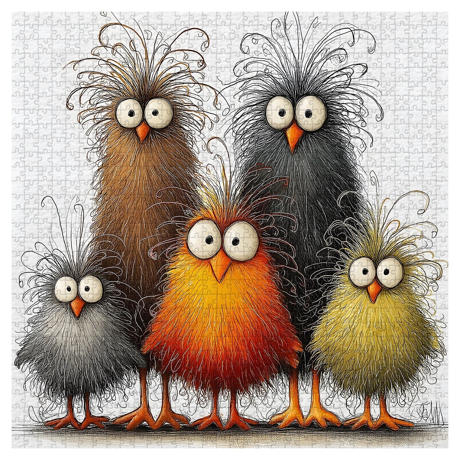 Abstract Chicken Jigsaw Puzzle 1000 Pieces