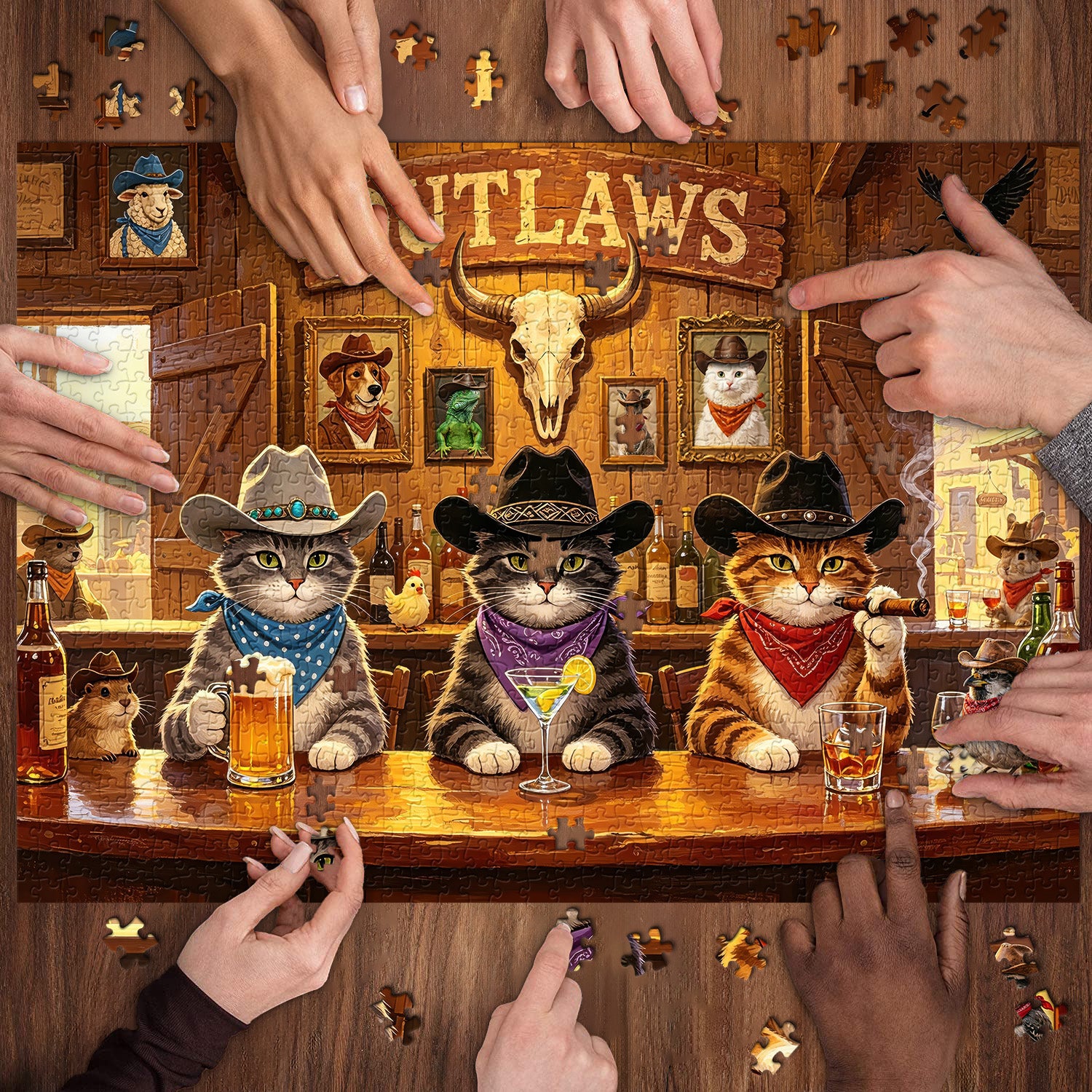 Saloon Kitties Puzzle 1000 Teile