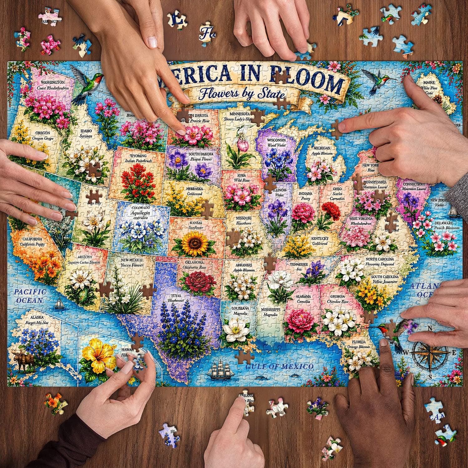 America in Bloom Jigsaw Puzzle 1000 Pieces