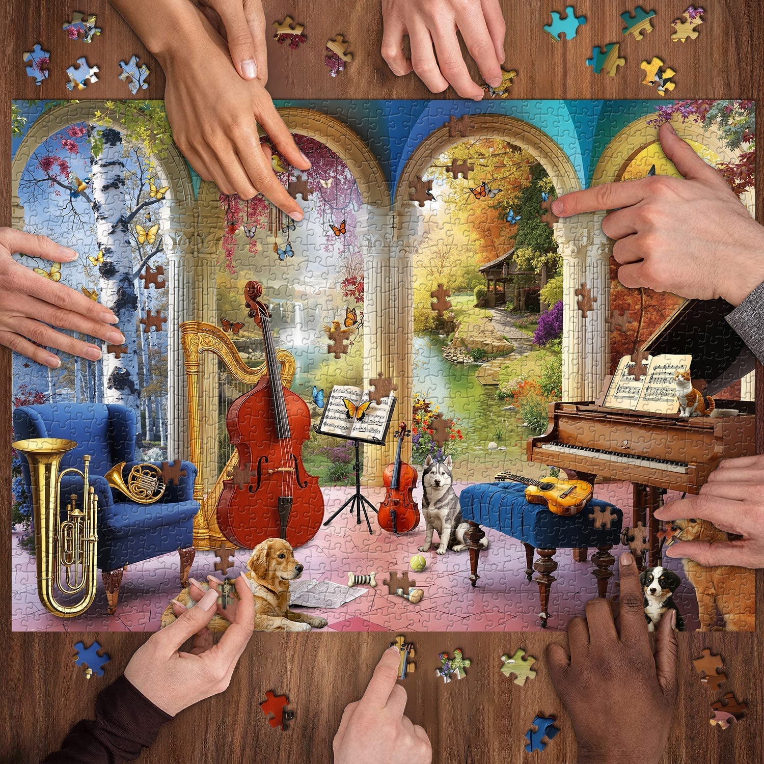 Jahreszeitenkammer-Puzzle 1000 Teile