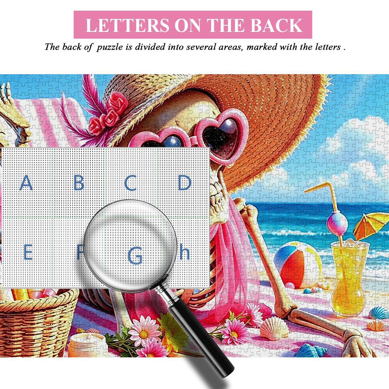 Skelett-Strandurlaub-Puzzle, 1000 Teile