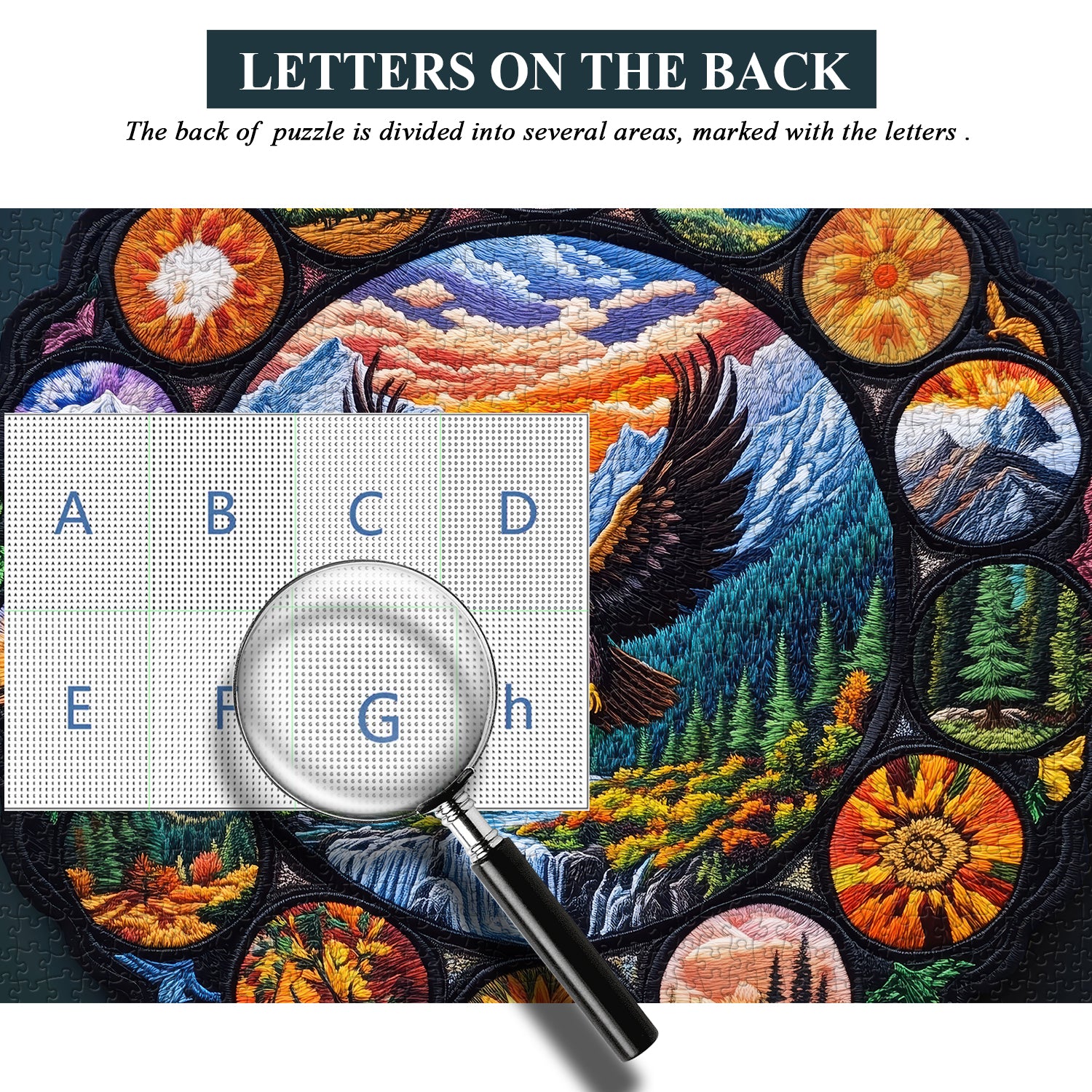 Mandala Eagle Soars Jigsaw Puzzle 1000 Pieces