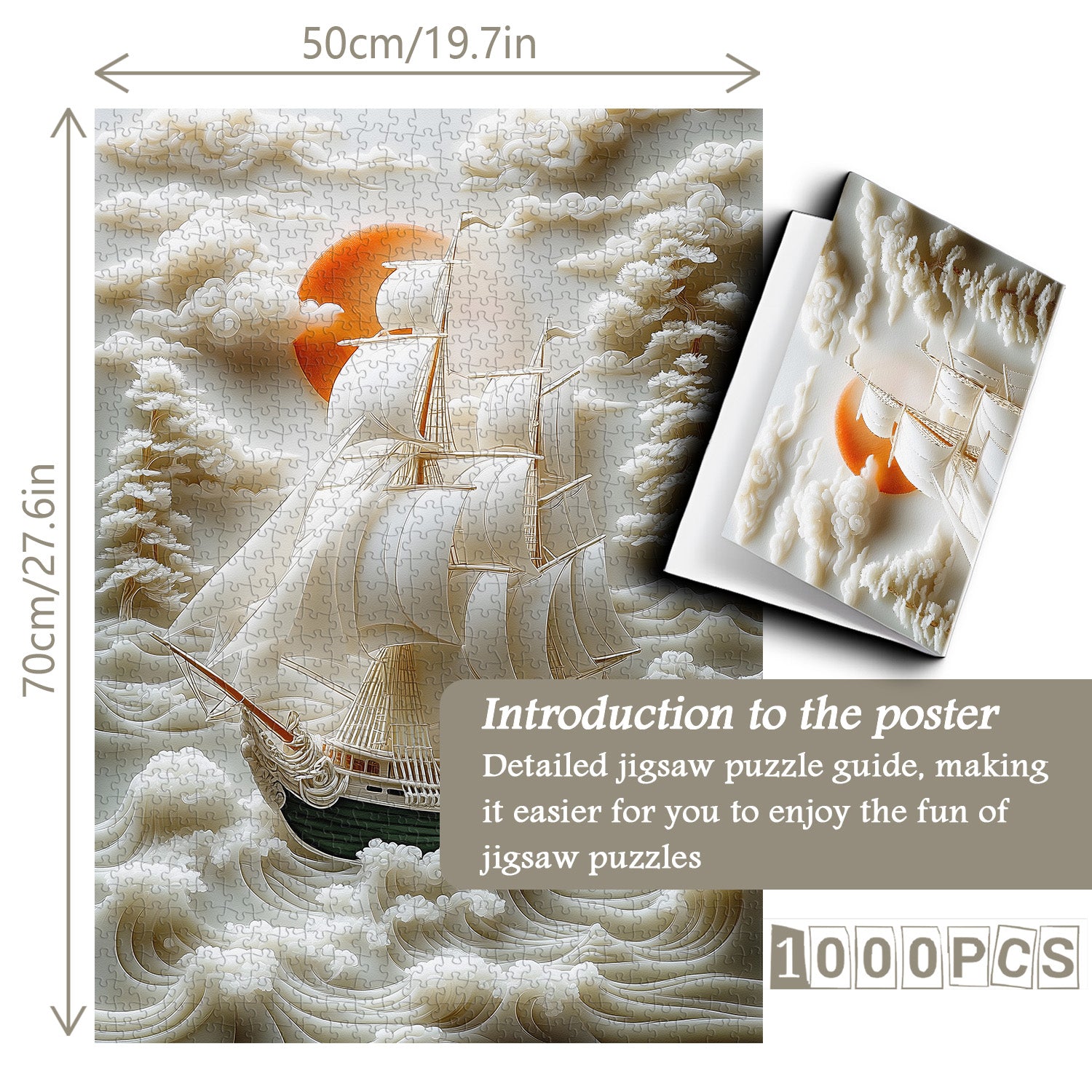 White Voyage Jigsaw Puzzle 1000 Pieces