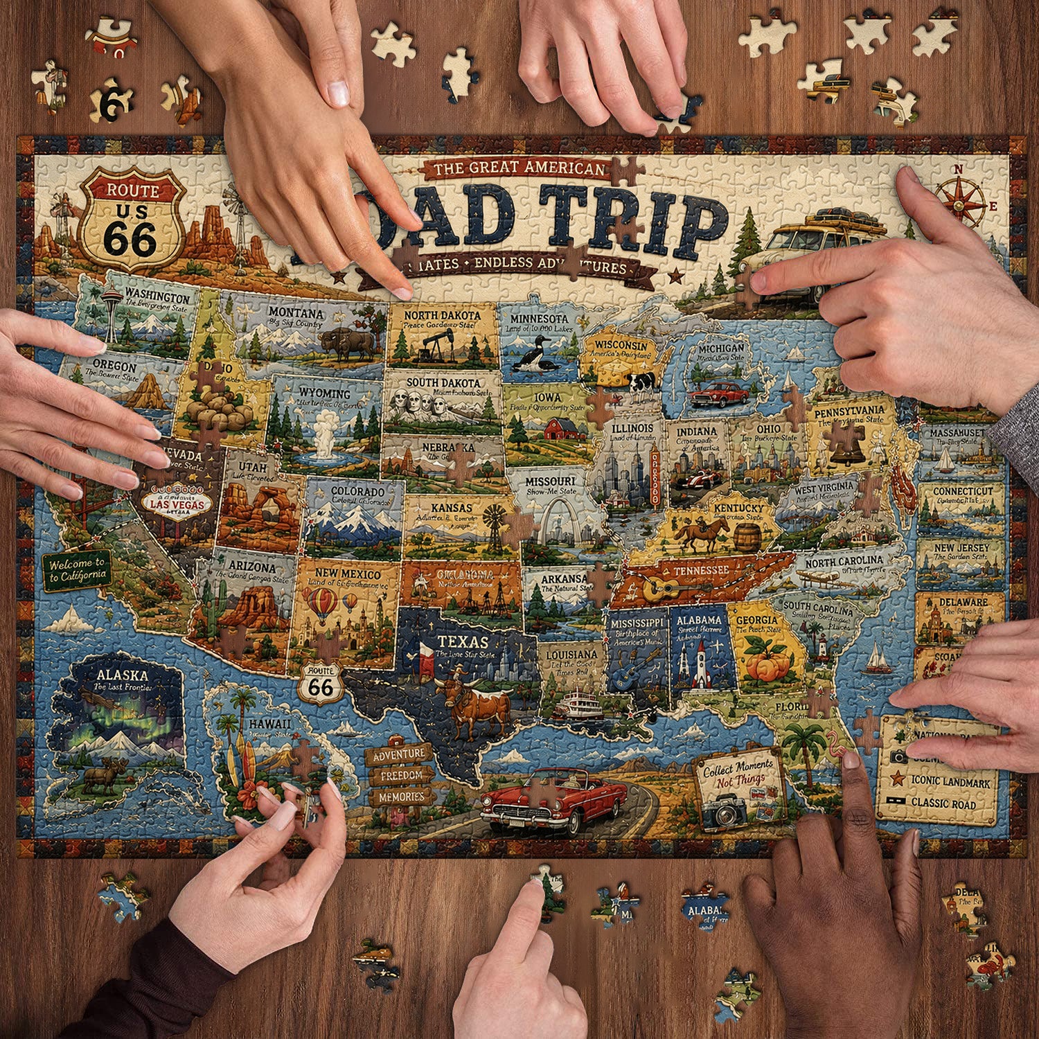 American Road Trip Jigsaw Puzzle 1000 Pieces