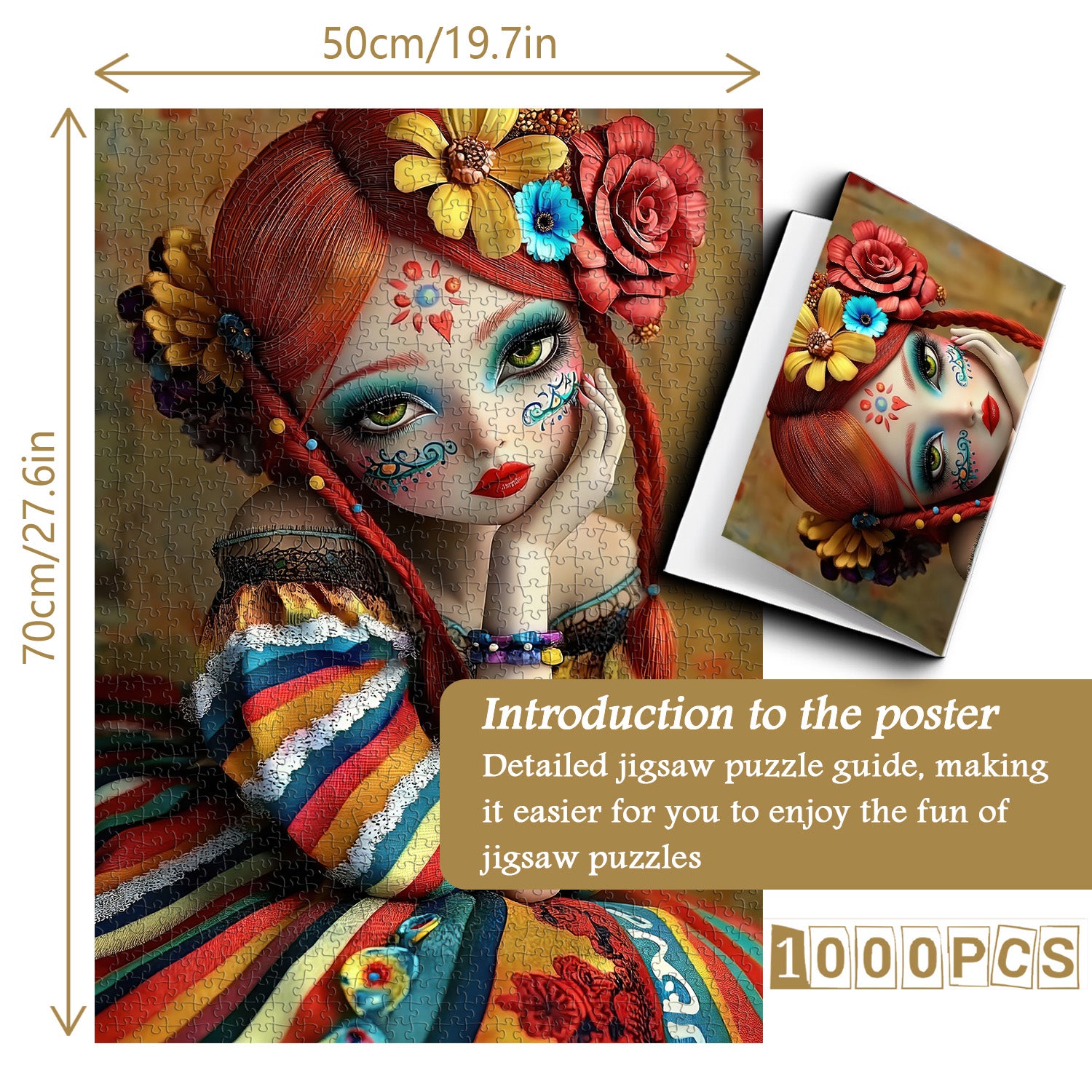 Retro-Ethnizitäts-Schönheits-Puzzle 1000 Teile