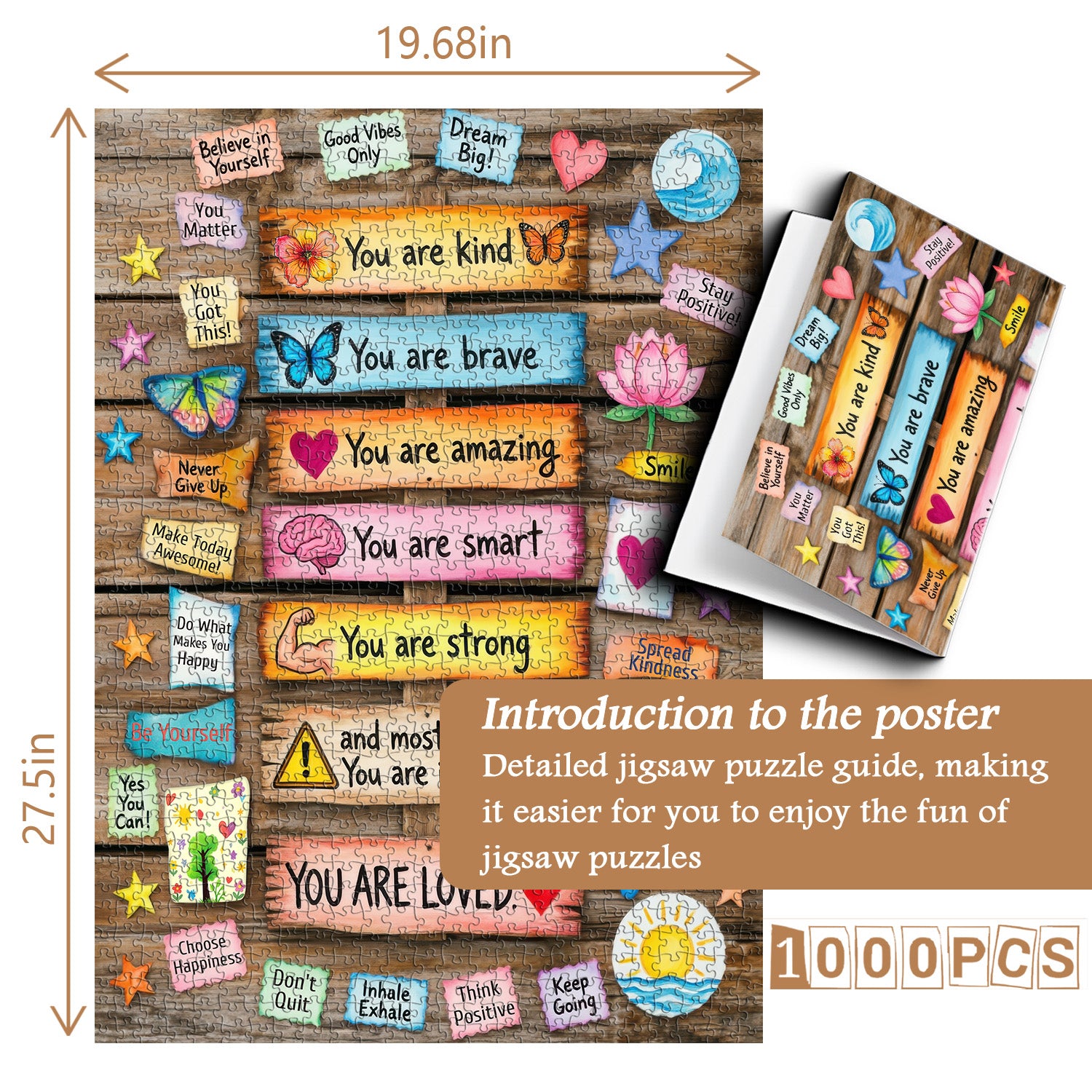Tägliche Positivität Puzzle 1000 Teile