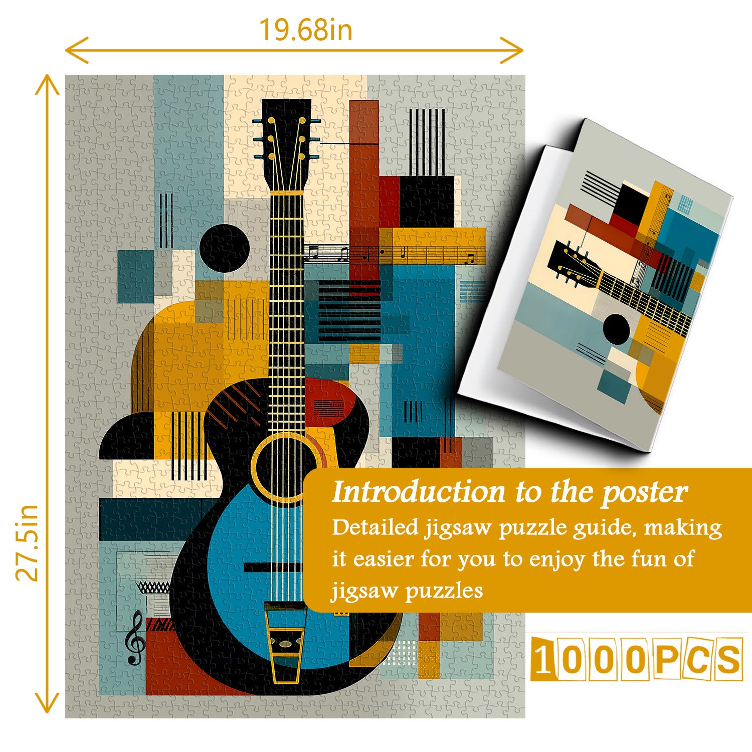 Modern Art Guitar Jigsaw Puzzle 1000 Pieces