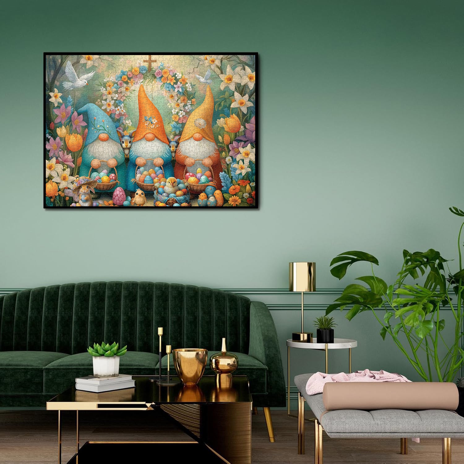 Easter Graden Gnomes Jigsaw Puzzle 1000 Pieces