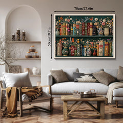 Blühendes Bücherregal-Puzzle 1000 Teile