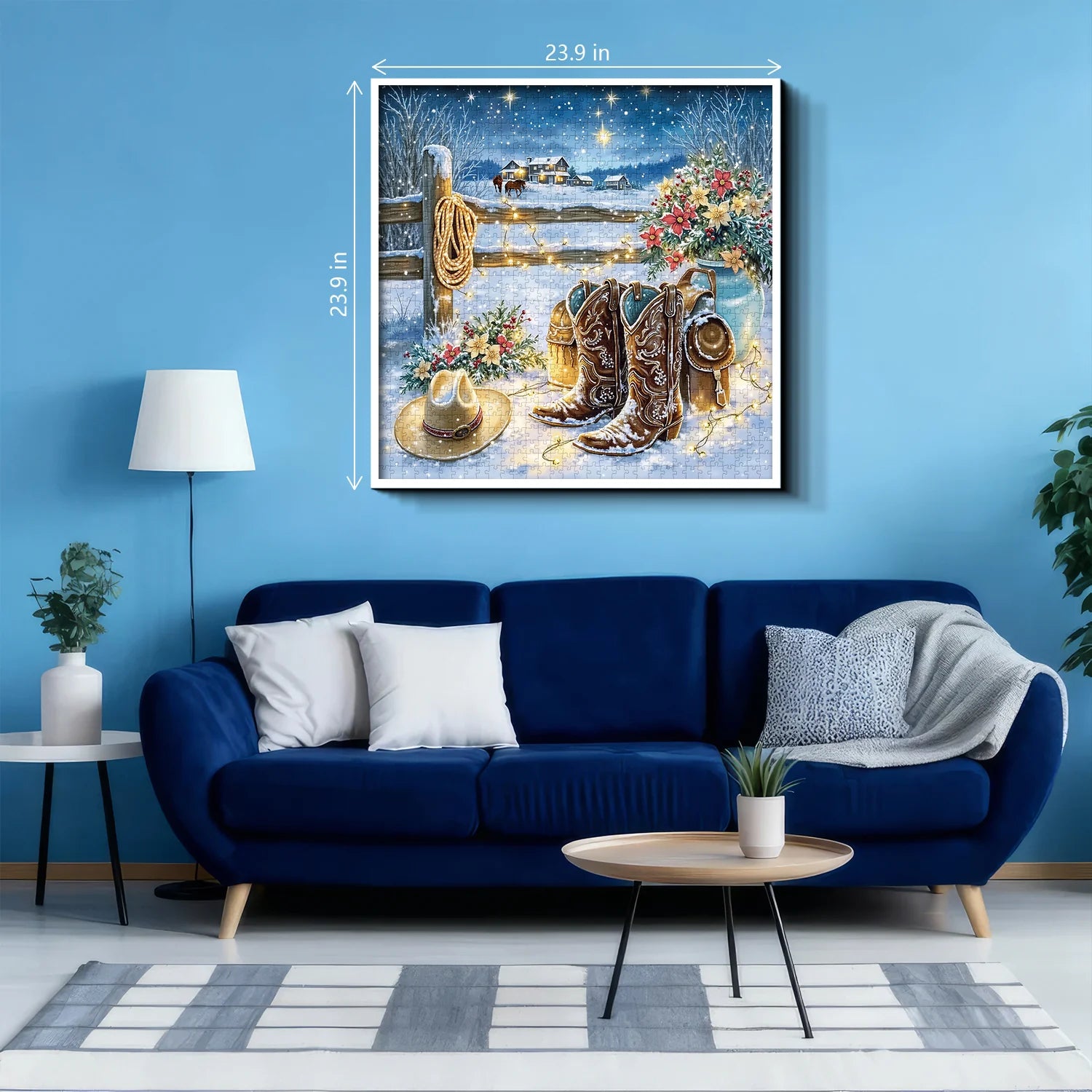 Snowy Night Ranch Puzzle 1000 Teile