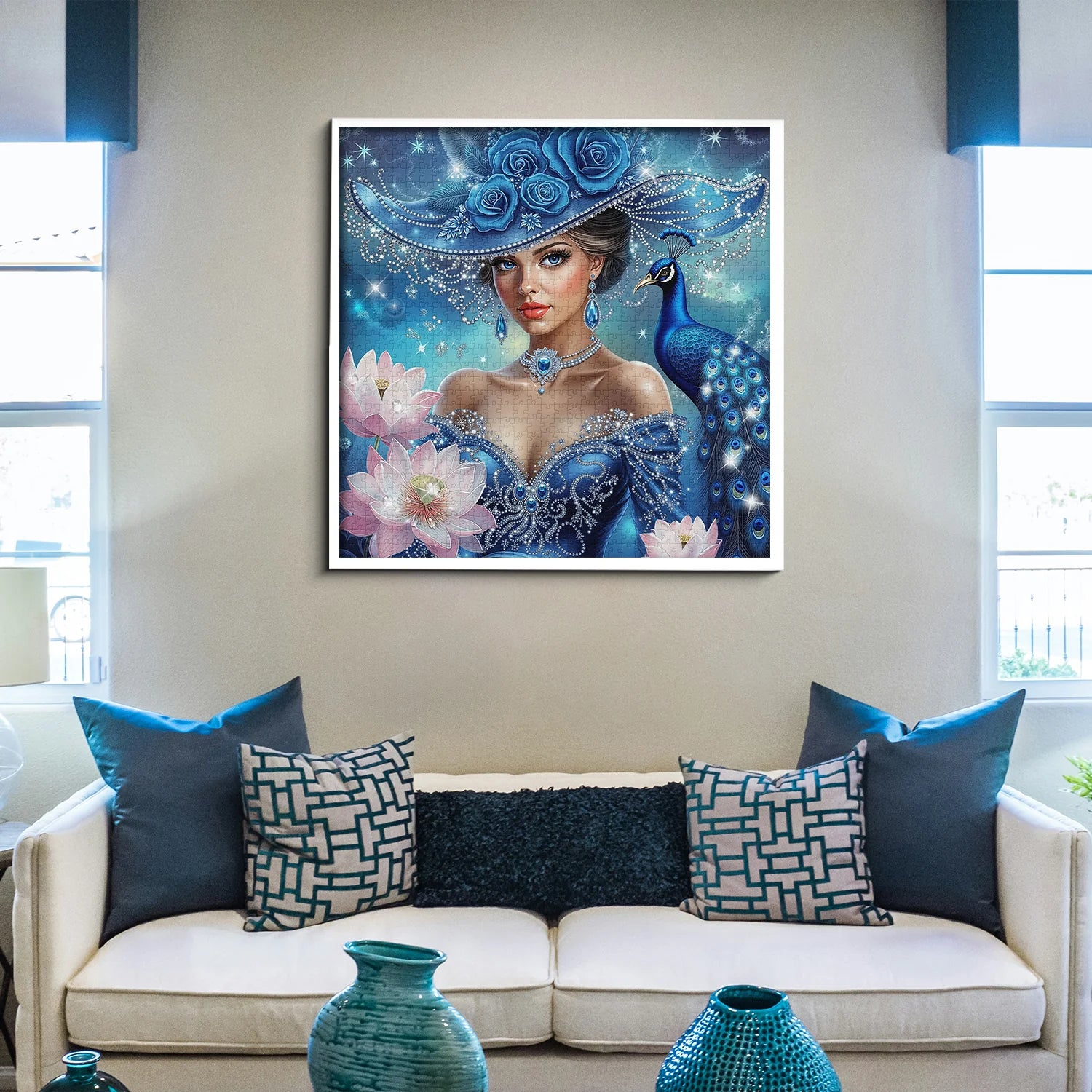 Das Pfauendame-Puzzle 1000 Teile