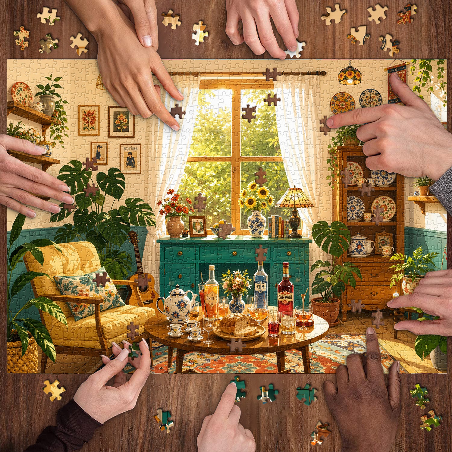 Gemütliches Landhaus-Kunst-Puzzle, 1000 Teile