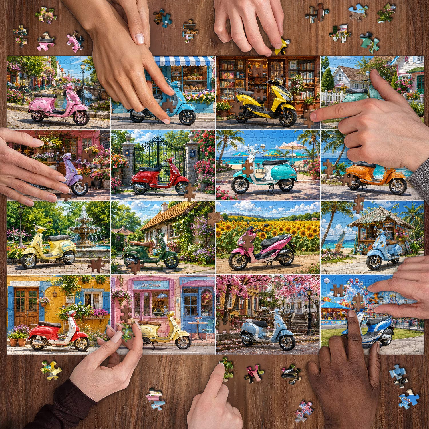Dreamy Ride Grid Puzzle 1000 Teile