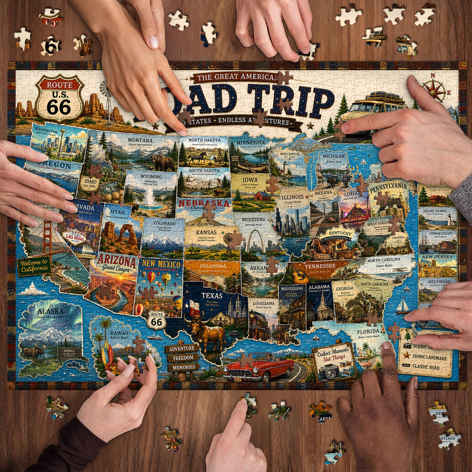 American Road Trip Puzzle 1000 Teile