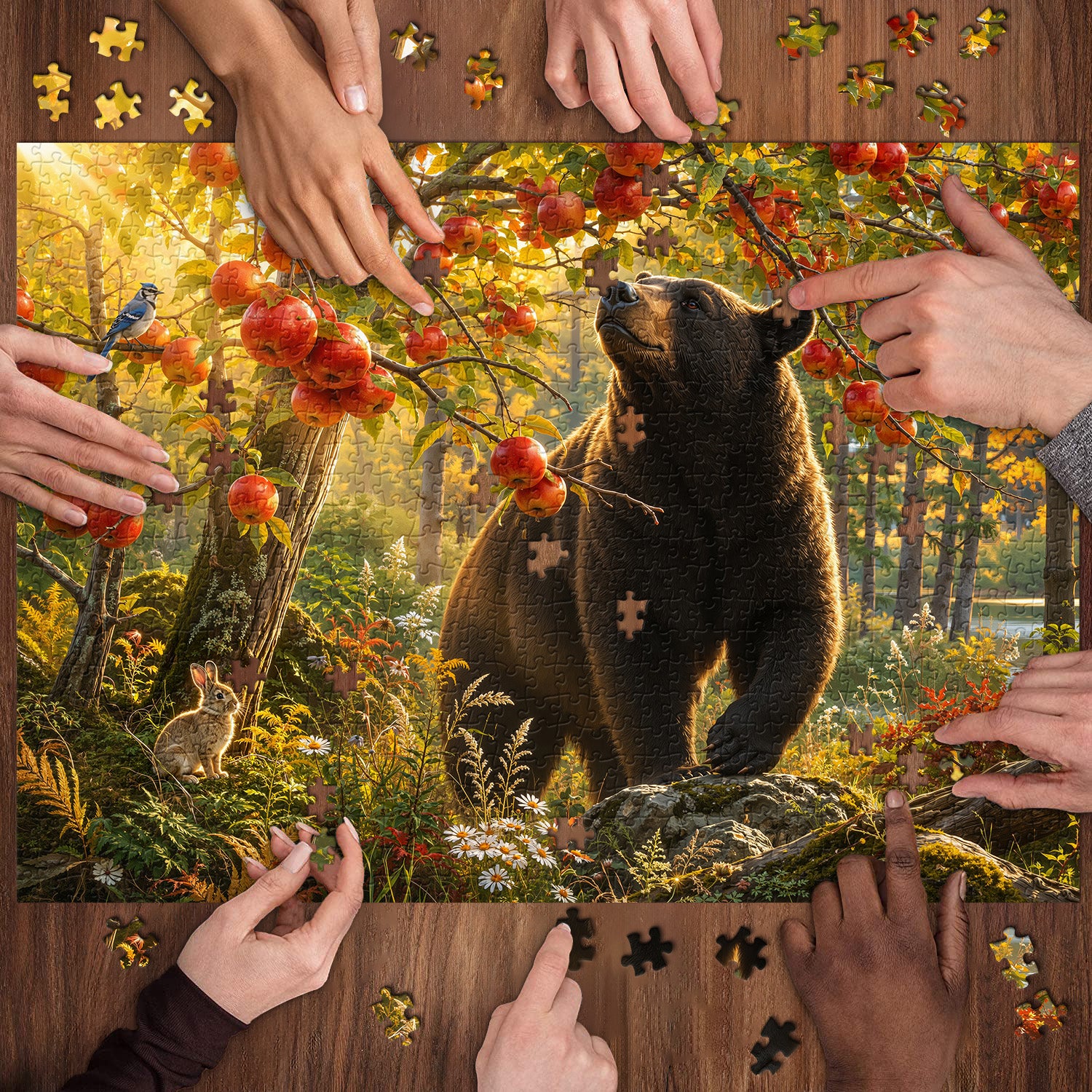 Sunlit Woodland Bear Puzzle 1000 Teile
