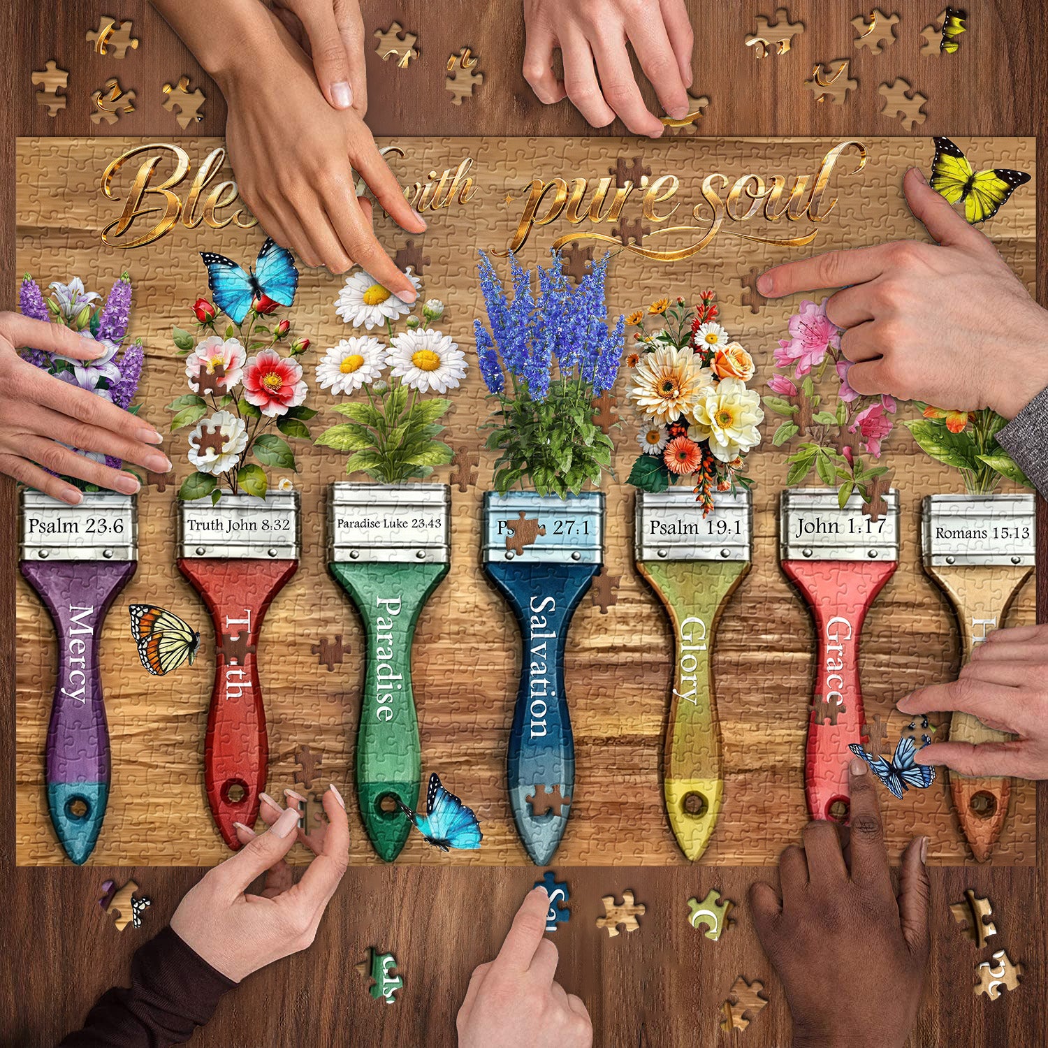 Faith Paint Brushes Puzzle 1000 Teile
