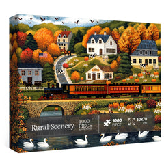 Puzzle 1000 Teile „Ländliche Landschaft“