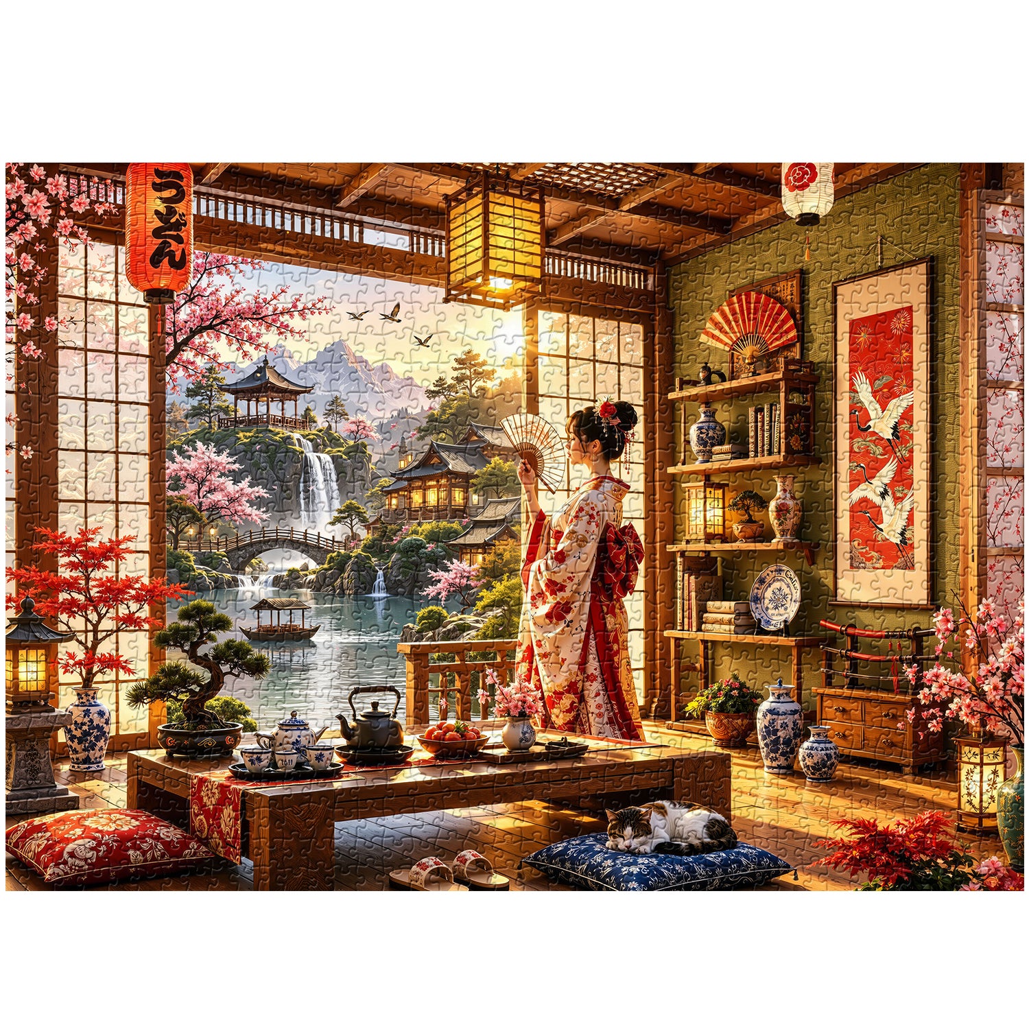 Japanisches Tee-Retreat-Puzzle 1000 Teile