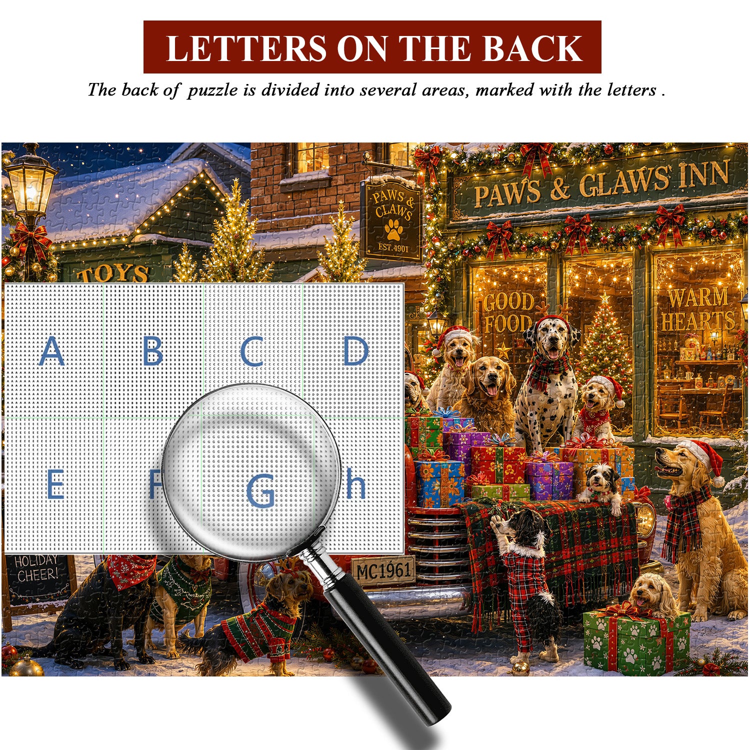 Weihnachtswelpen-LKW-Puzzle 1000 Teile