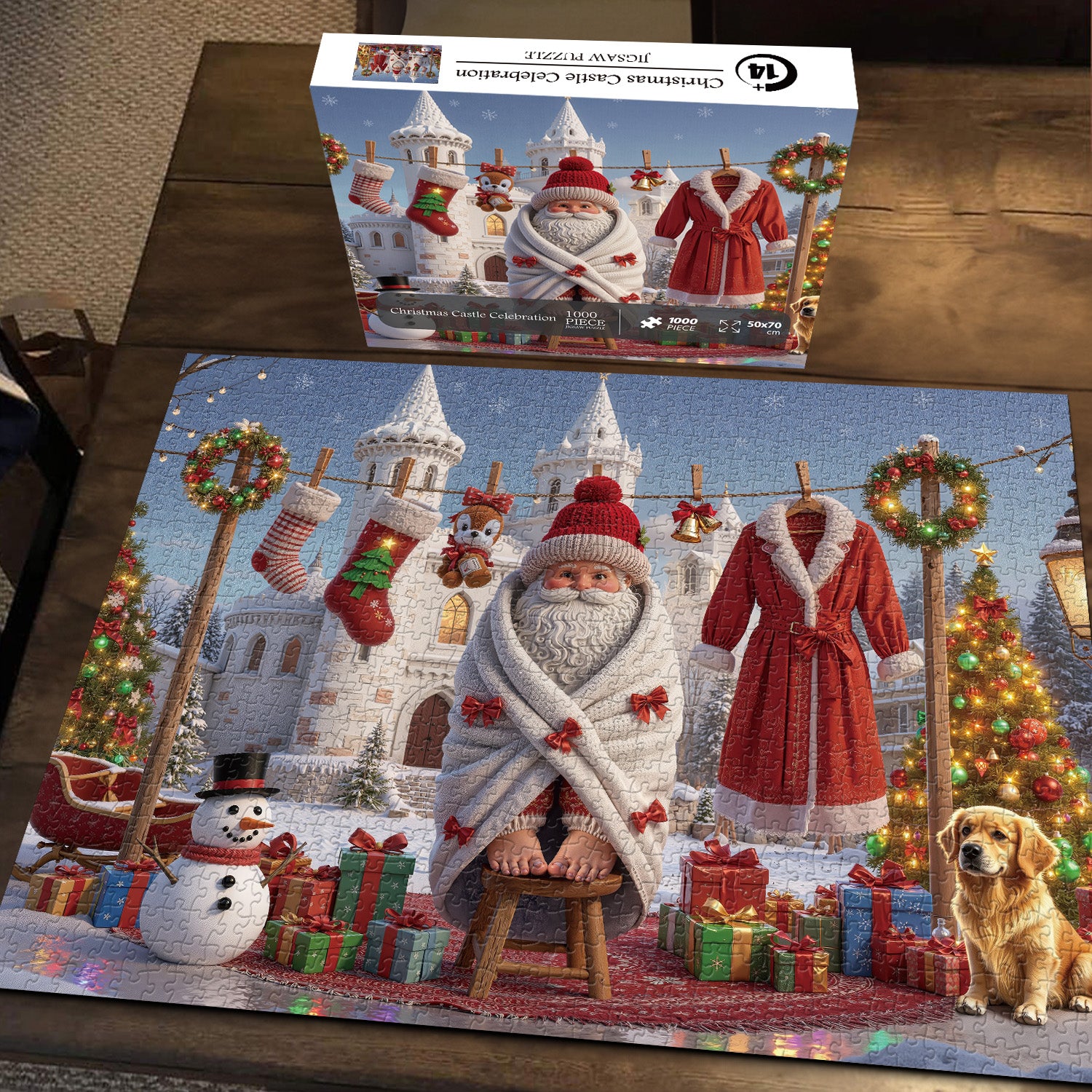 Christmas Castle Celebration Jigsaw Puzzle 1000 Pieces