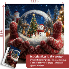 Winterliche Schneeballszene Puzzle 1000 Teile