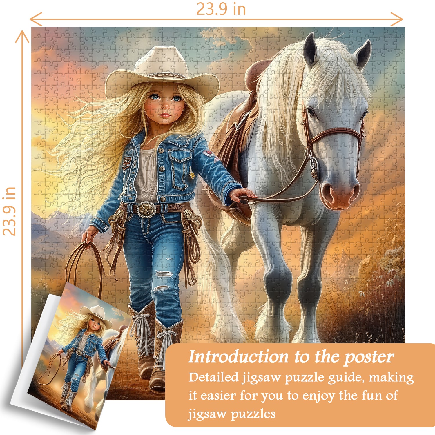 Blonde Cowgirl Jigsaw Puzzle 1000 Pieces